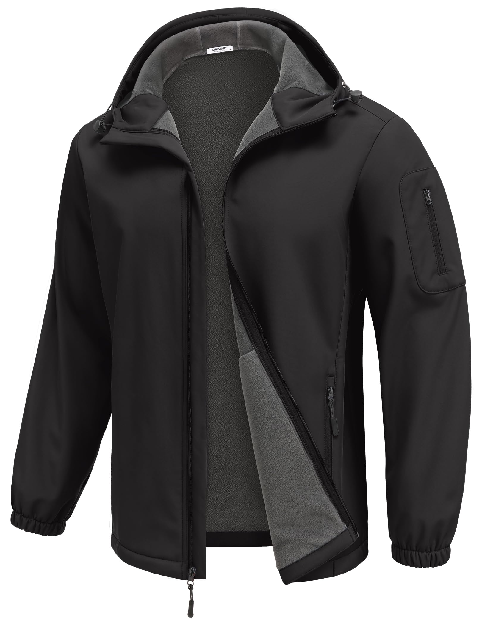  COOFANDY Men's Waterproof Hooded Softshell Jacket for Outdoor Hiking and Sport
| COOFANDY Men's Lightweight Fleece Line